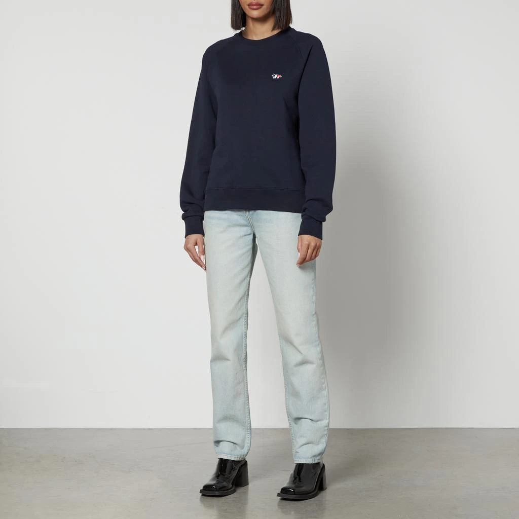 Maison Kitsune Women's Tricolor Fox Patch Sweatshirt - Navy 3