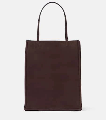 The Row To Go Small suede tote bag 1