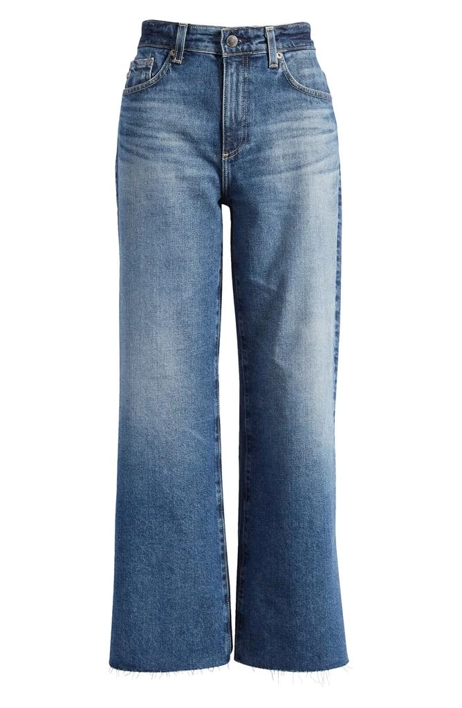 AG Saige Stretch Raw Hem Crop Wide Leg Jeans 5