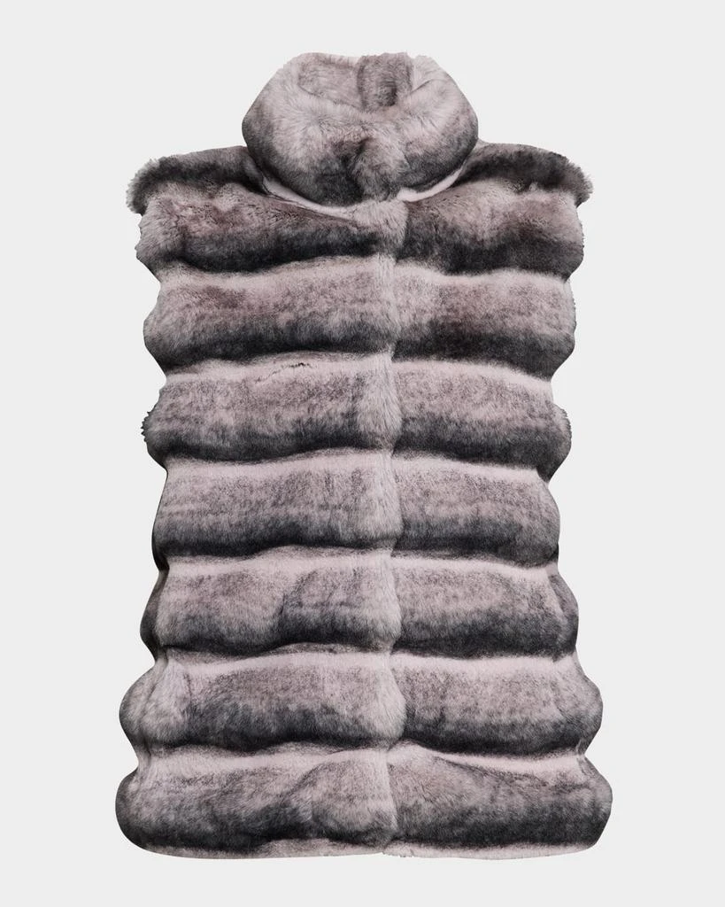 Theia Horizontal Chinchilla-Like Faux Fur Vest