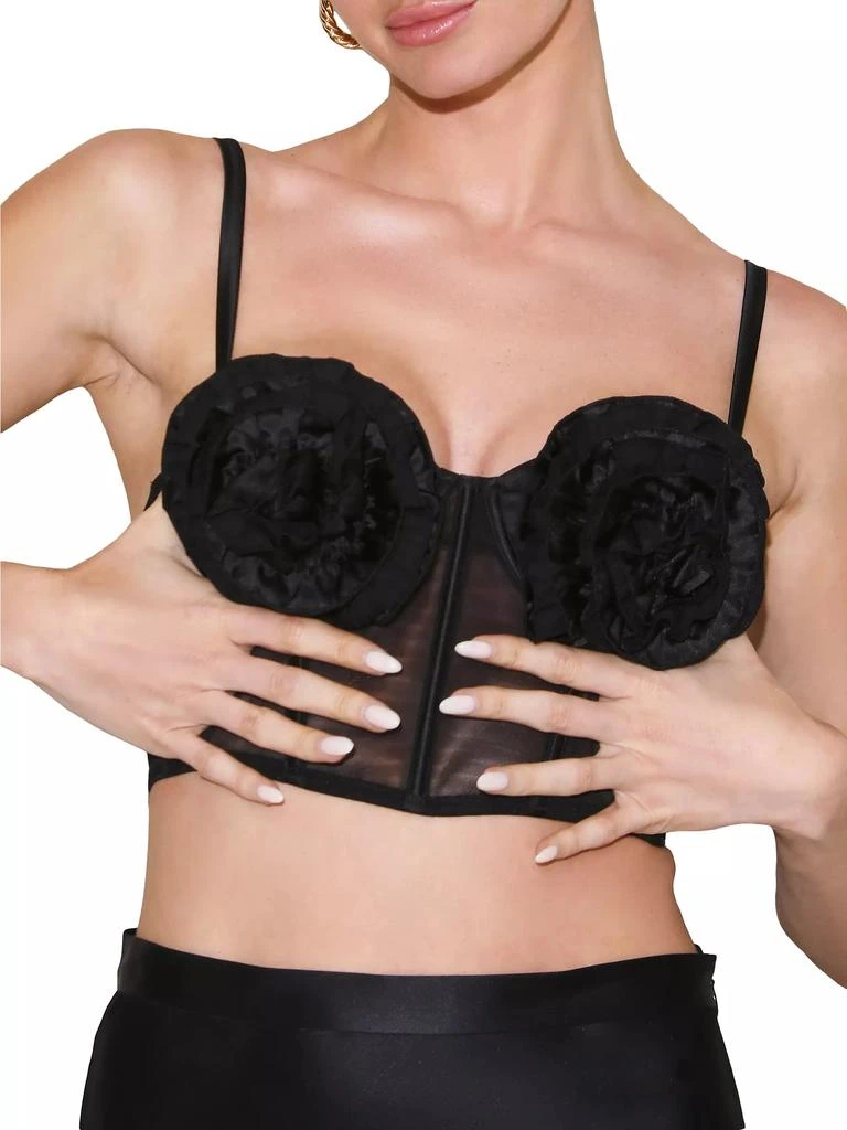 Fleur du Mal Fleur du Mal x Marilyn Monroe Rose Cup Cropped Bustier 3