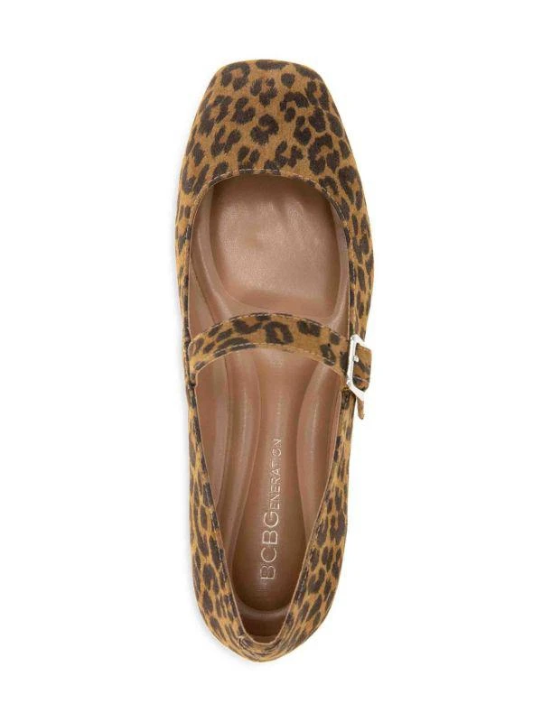 BCBG Harpin Leopard-Print Mary Jane Flats 4