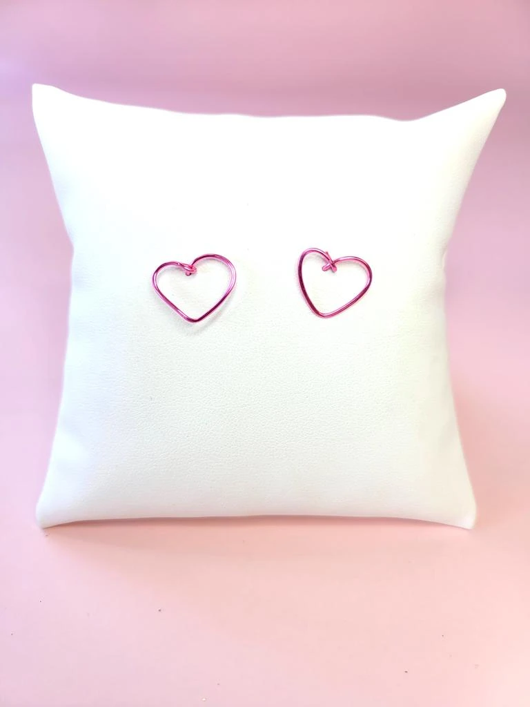 A Blonde and Her Bag Stud Hearts in Hot Pink 2