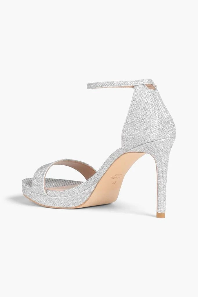 Stuart Weitzman Dancer lamé platform sandals 3
