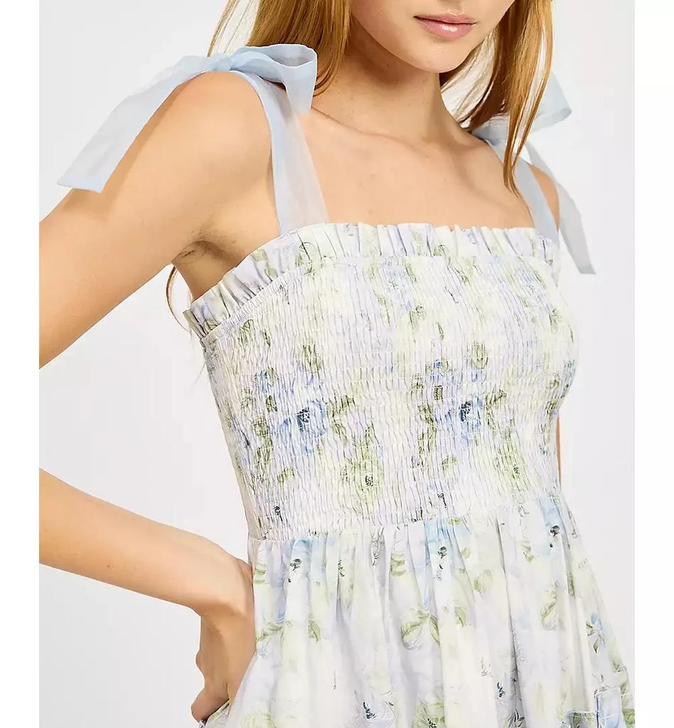 En Saison Women's Scarlet Floral-Print Tiered Mini Dress 6