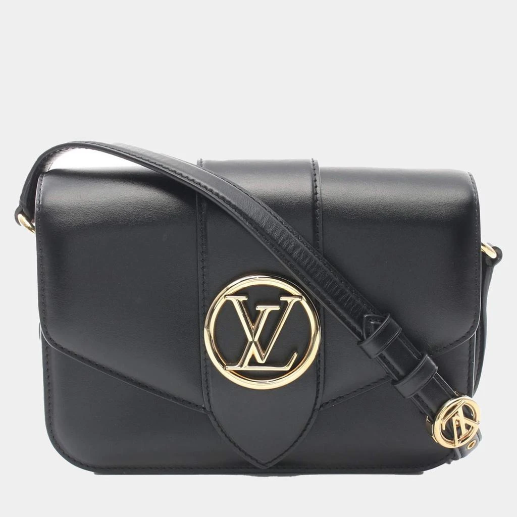 Louis Vuitton Louis Vuitton Black Leather LV Pont 9 Shoulder Bag 1