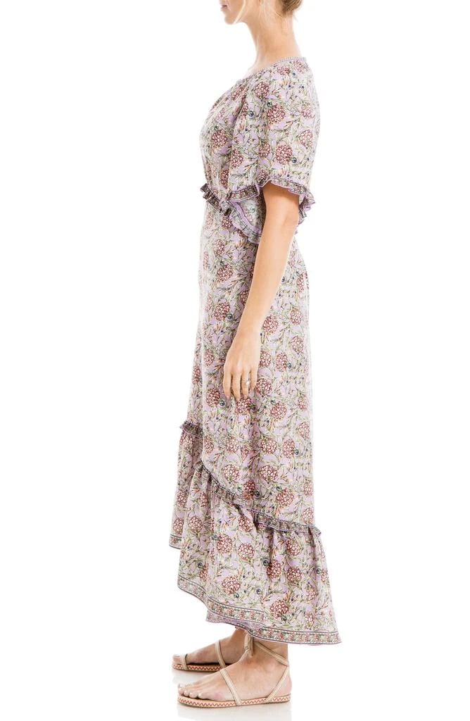 Max Studio Keyhole Short Sleeve High-Low Midi Dress 6