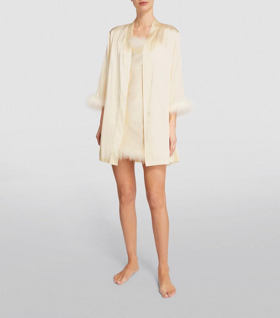 GILDA & PEARL Silk Celeste Short Robe