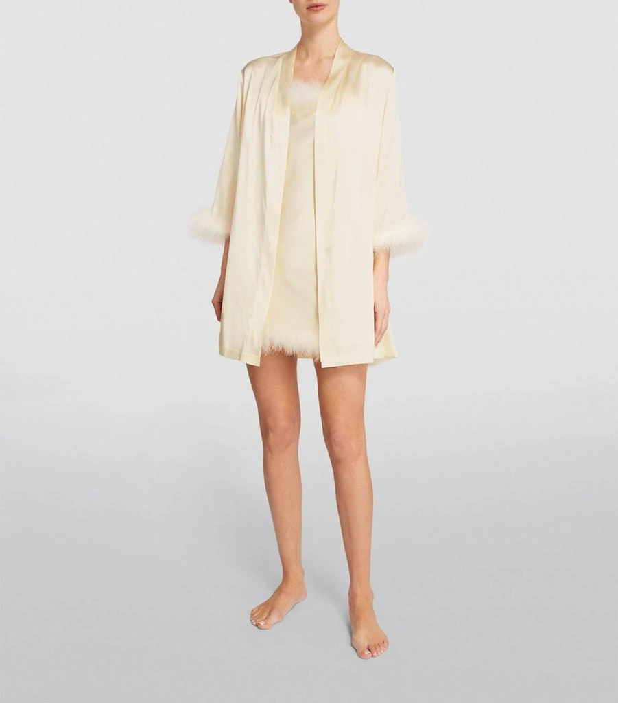 GILDA & PEARL Silk Celeste Short Robe 2