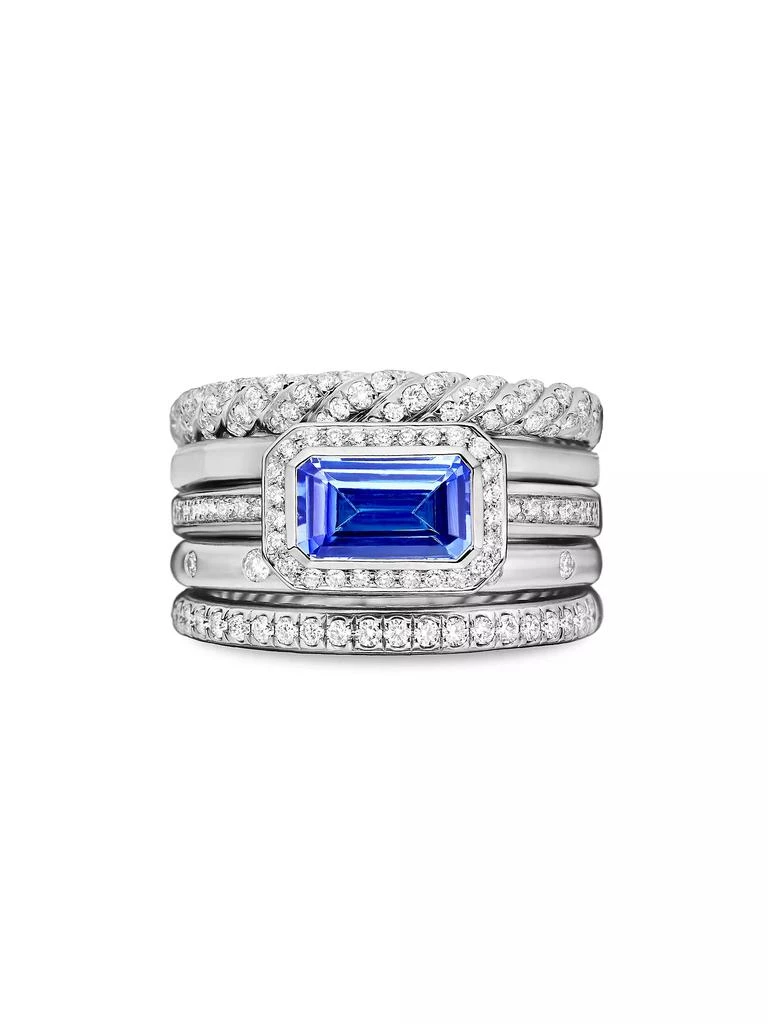 David Yurman Stax Five Row Ring in 18K White Gold 3