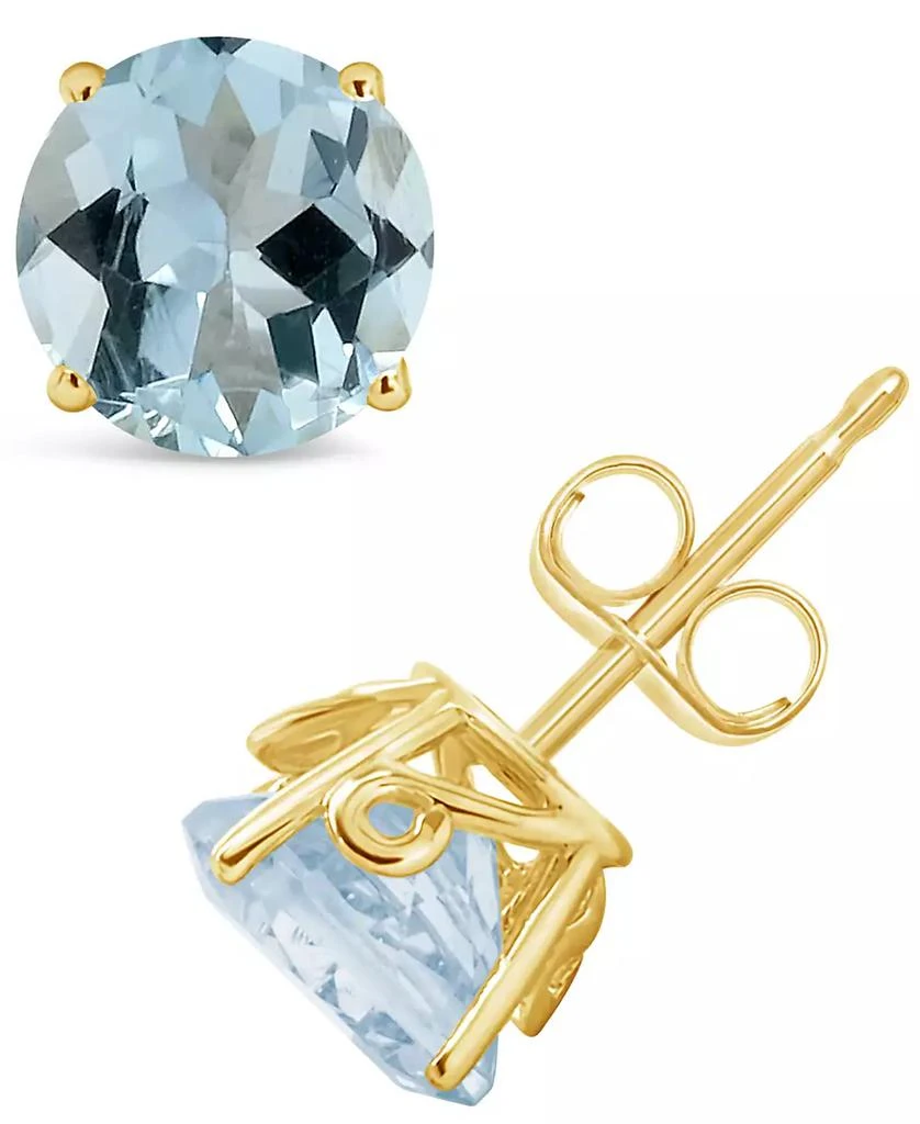 Macy
s Aquamarine (2-1/2 ct. t.w.) Stud Earrings in 14K Yellow Gold