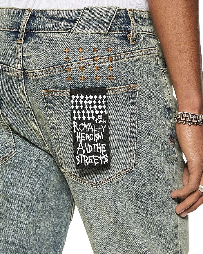 Ksubi Chitch Stage Dive Caged Slim Fit Jeans in Denim 5