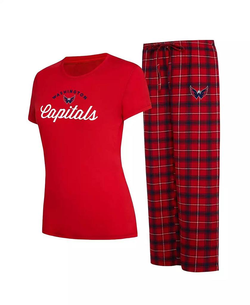 Concepts Sport Women's Red, Navy Washington Capitals Arctic T-shirt and Pajama Pants Sleep Set