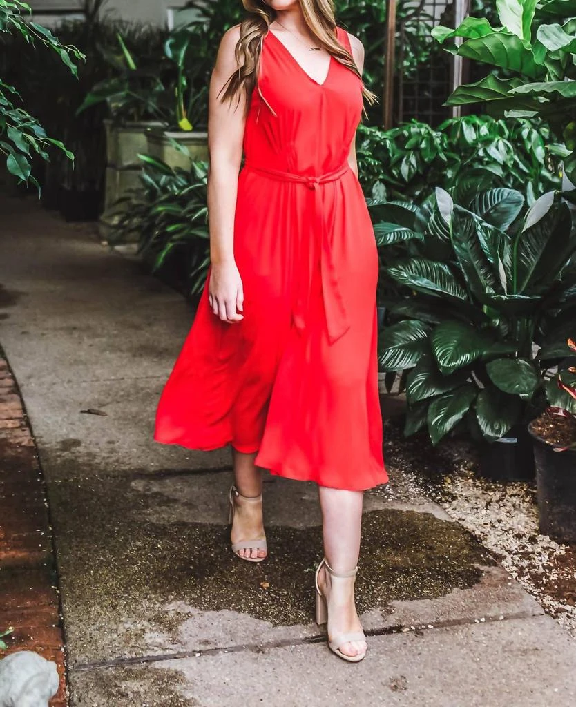 B Collection by Bobeau B Collection By Bobeau - Riley V-Neck Pleated Maxi Dress 1