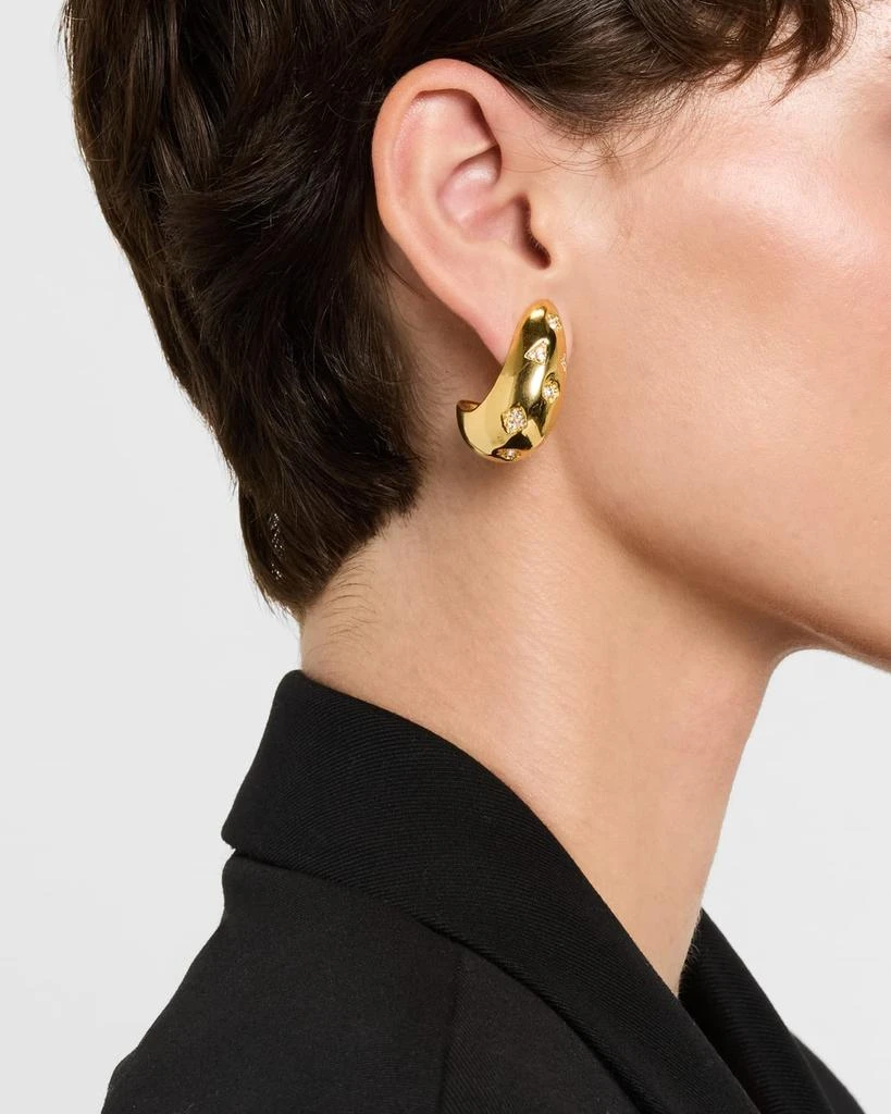 Elizabeth Cole Bettina Crystal Hoop Earrings 2