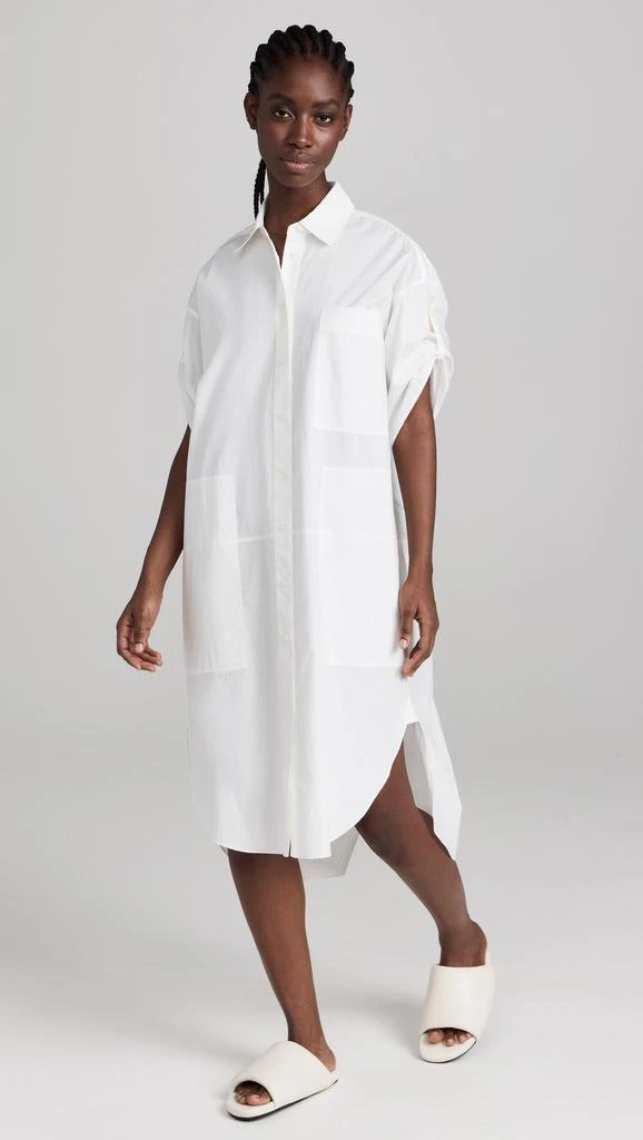 Lee Mathews Poplin Short Sleeve Shirt Dress 4