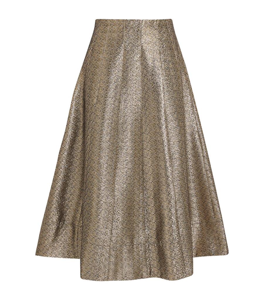 ME+EM Metallic Midi Skirt