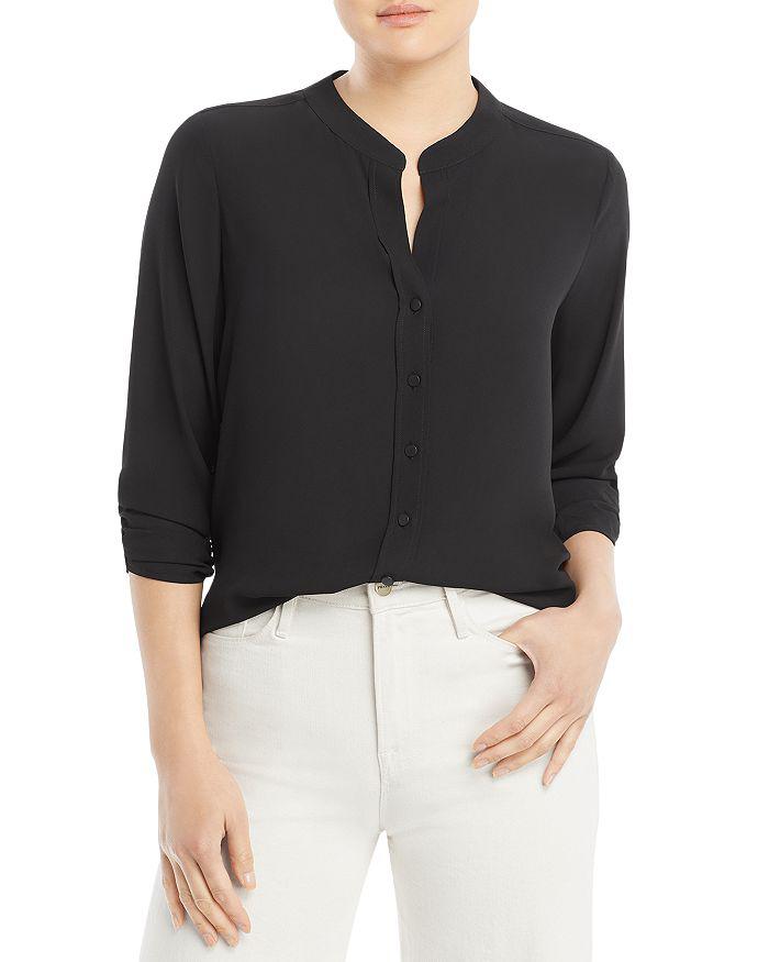 T Tahari Band Collar Shirt