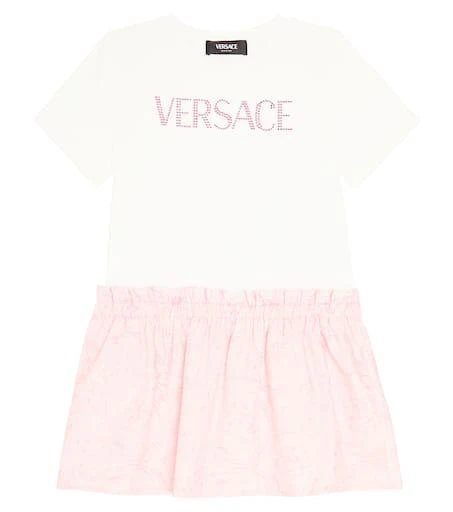 Versace Logo cotton-blend dress 1