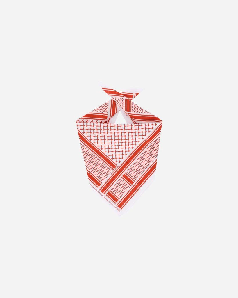 NEIGHBORHOOD Shemagh Pattern Bandana White / Red 2