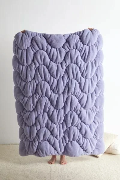 Urban Outfitters Gwendolyn Fleece Puffy Throw Blanket 2