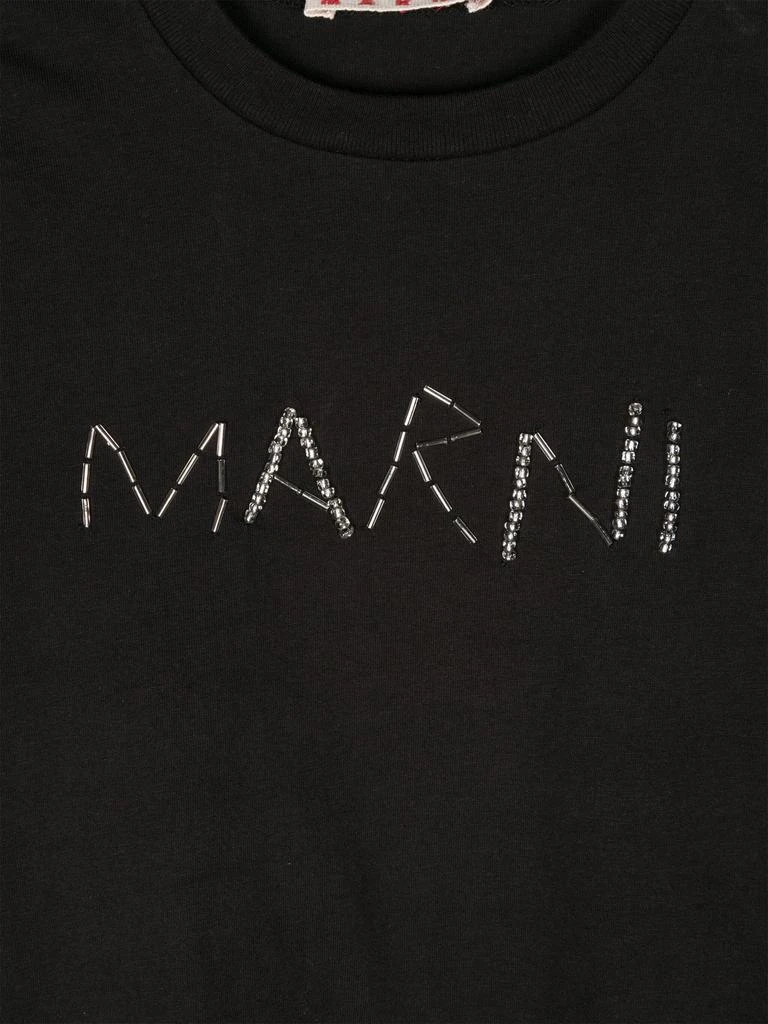 Marni MARNI Girls Long Sleeve Logo T-Shirt in Black 3