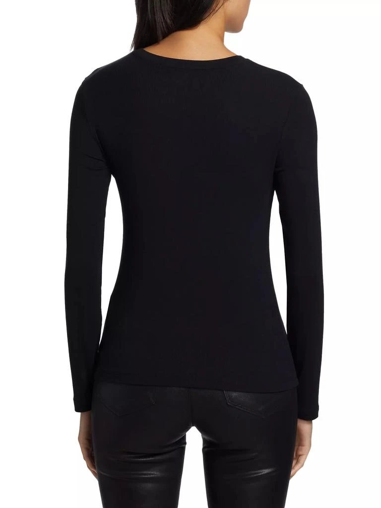L'Agence Tess Rib-Knit Crewneck T-Shirt 5