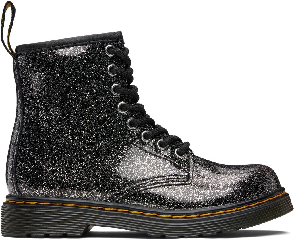 Dr. Martens Big Kids Black 1460 Glitter Patent Leather Boots