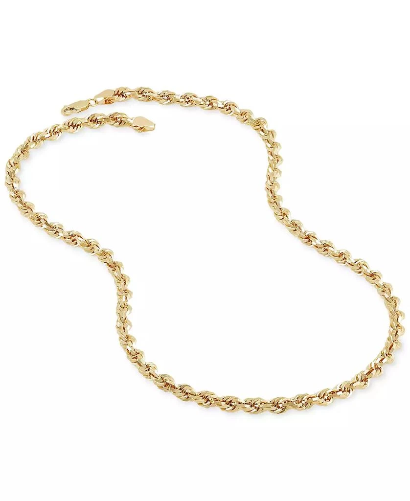 Macy
s Lightweight Rope Chain Necklace (5.5mm) in 10k Yellow Gold, 22" 2