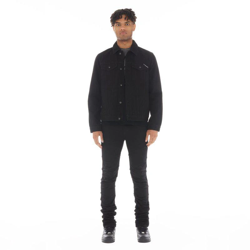 Cult Of Individuality Type Ii Denim Jacket In Double Black 2