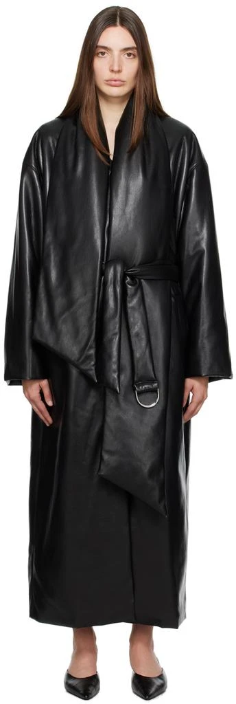 Nanushka Black Amelie Vegan Leather Coat 1