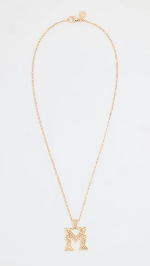 Marlo Laz 14k Small Southwestern Initial Charm 1.8 Rolo Chain For Charm M 3
