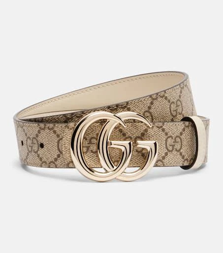 Gucci Marmont Belts 1 Silver and 1 Gold Reversible GG Marmont belt in beige GG Supreme and light  main image 3