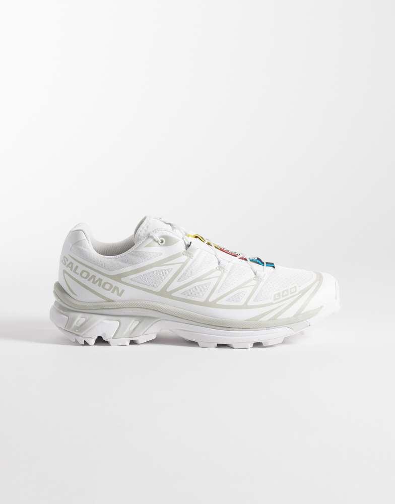 Salomon Salomon XT-6 unisex trainers in white and lunar rock