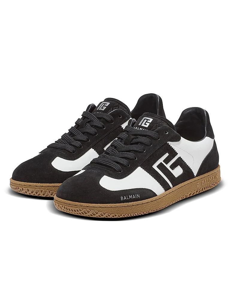 Balmain Swan Two-Tone Low-Top Sneakers 3