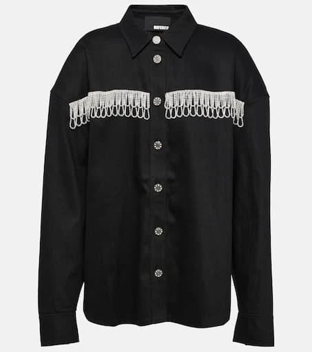 ROTATE Birger Christensen Embellished oversized denim jacket 1