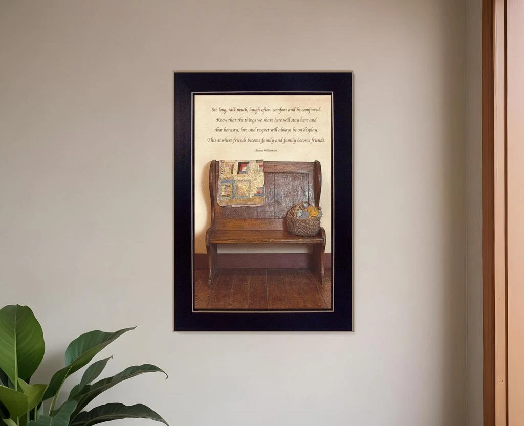 Hivvago Friends Become Family Black Framed Print Wall Art