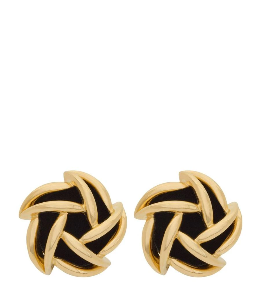 Saint Laurent Gold-Tone Clip-On Earrings 1