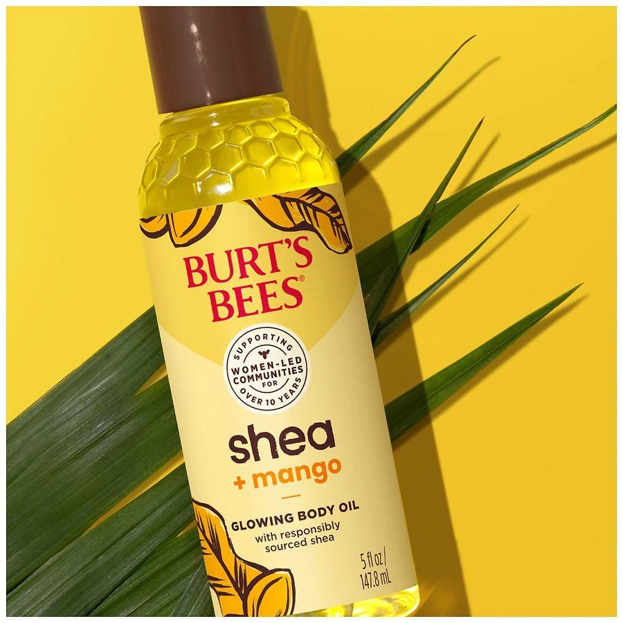 Burt's Bees Glowing Body Oil, Natural Origin Skin Care Shea + Mango 5