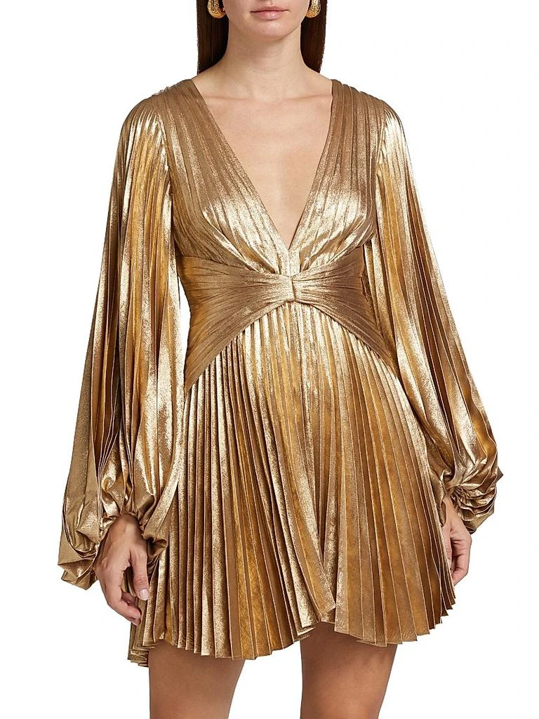 Acler Women's Geneva Metallic Minidress - Gold - Size 4