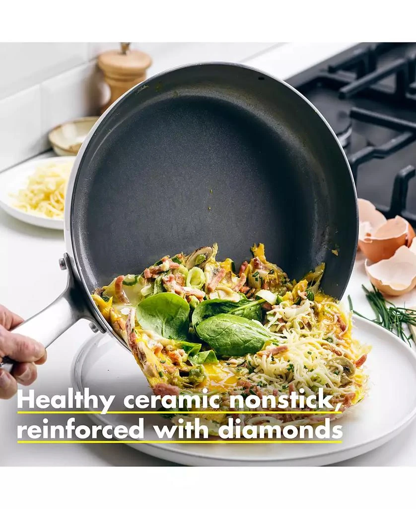 Greenpan Chatham Stainless Ceramic Nonstick 12-Pc. Cookware Set 4