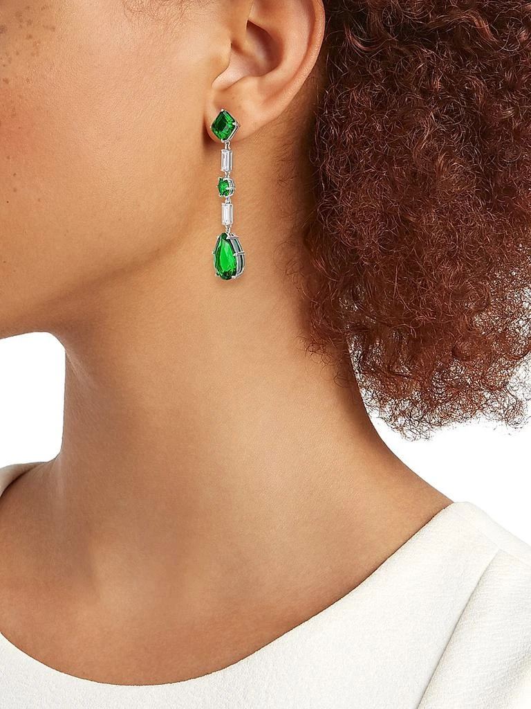 Adriana Orsini Glitz Sterling Silver, Nano Gem, 
Cubic Zirconia Extra-Large Drop Earrings 2