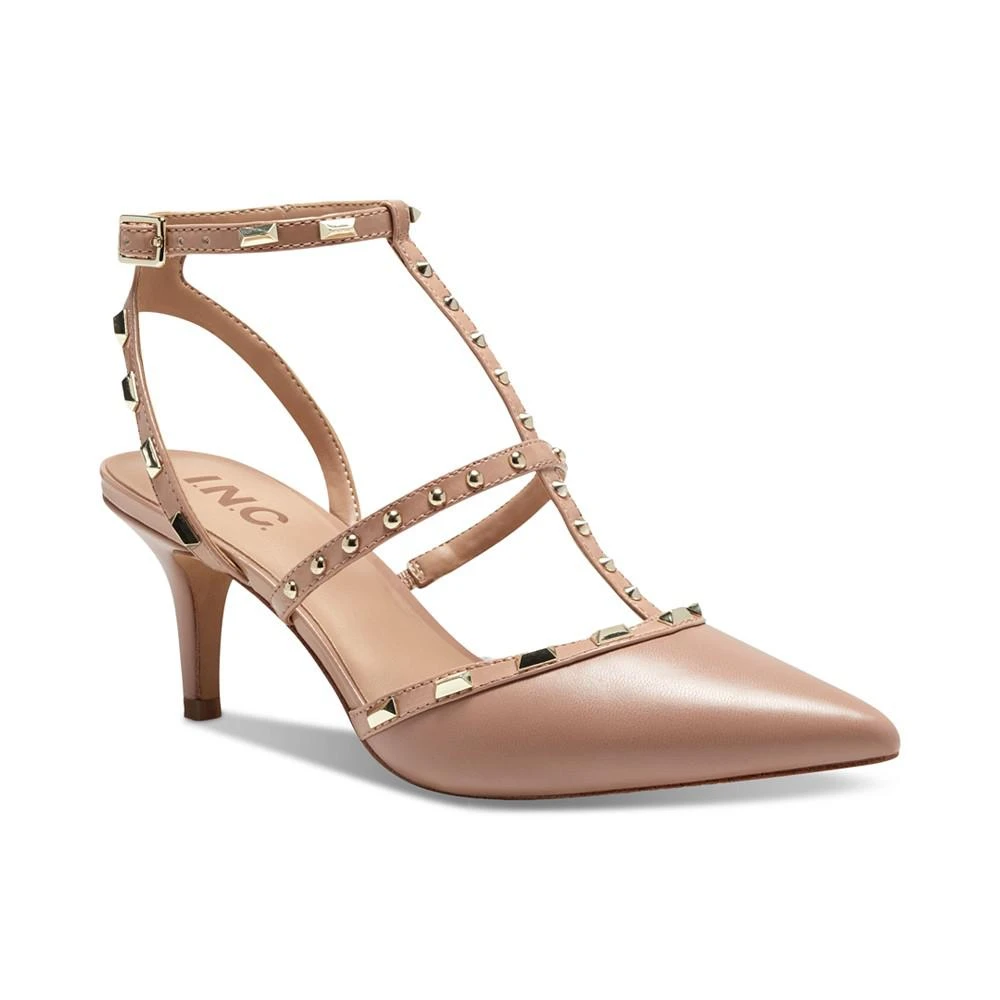 INC International Carma Pointed Toe Studded Kitten Heel Pumps, Created for Macy's 1