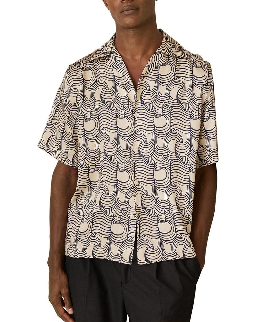 REISS Printed Camp Shirt 1