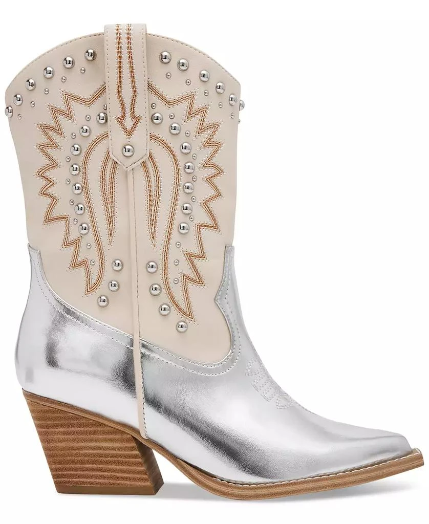 DV Dolce Vita Women's Aledo Contrast Stitch Studded Cowboy Boots 2