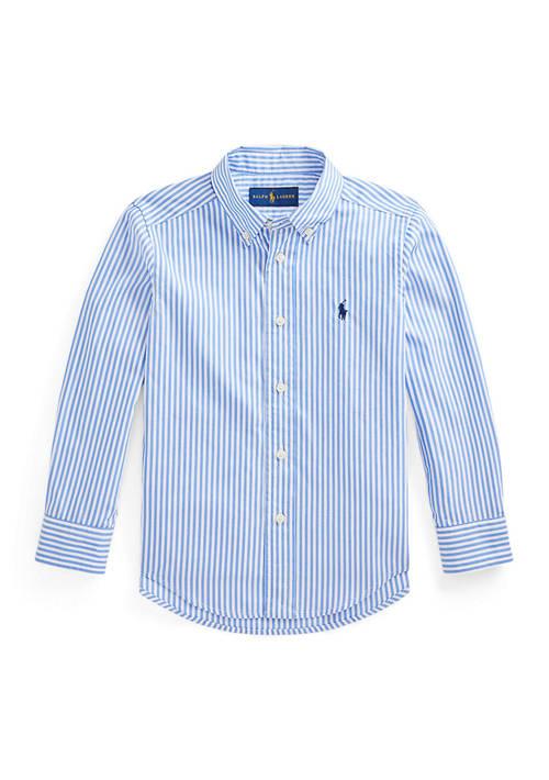 Ralph Lauren Boys 2-7 Striped Cotton Poplin Shirt