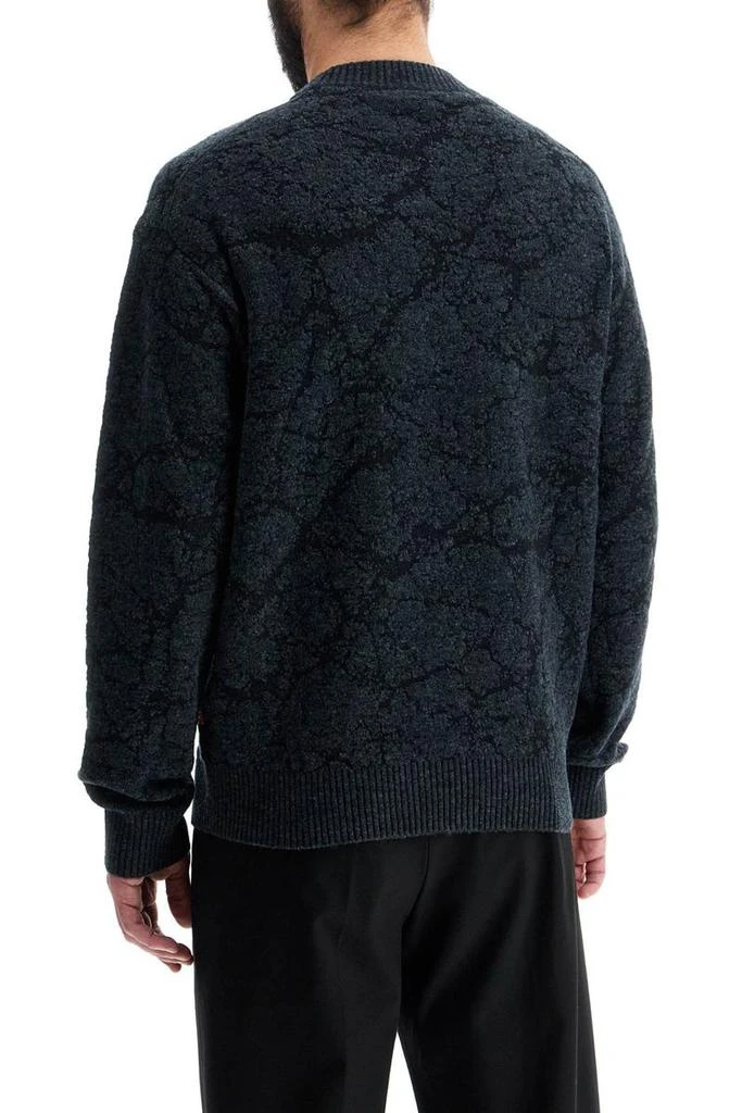 Hugo Boss men's black wool sweater with wide neck regular fit 3