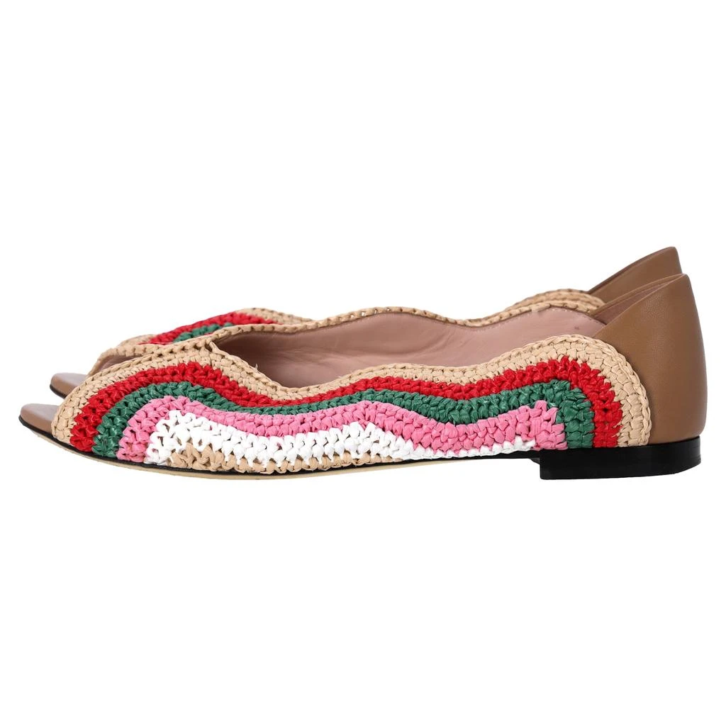 Fendi Chameleon Waves Flats in Multicolor Raffia 2