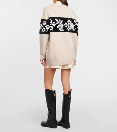Max Mara Jacquard wool and cashmere sweater 3