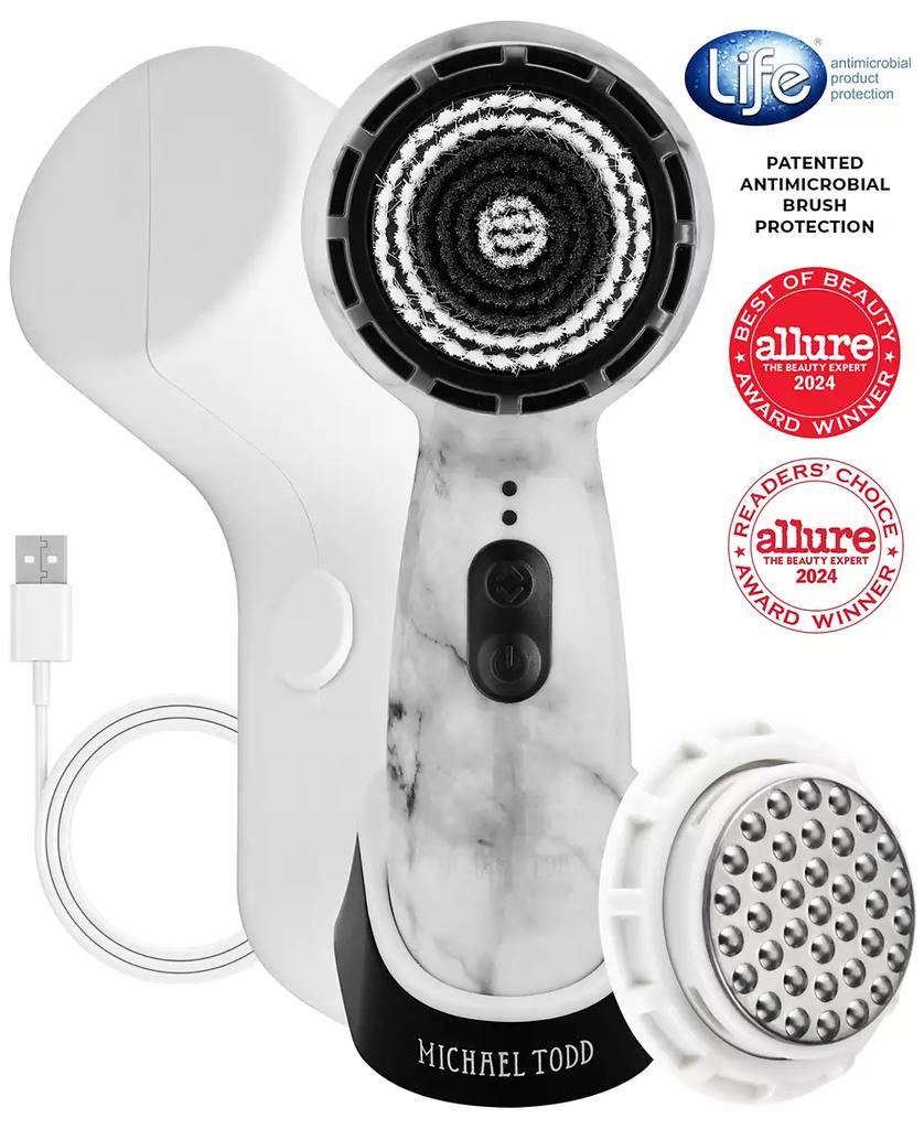 Michael Todd Beauty Soniclear Petite Antimicrobial Sonic Skin Cleansing Brush White Marble